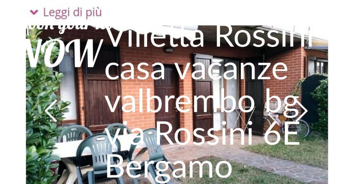 Villetta Rossini Appartamento Da Condividere Con Me Luciano Servizio Ospiti Taxi Driver Navetta No Wifi 2 Camera Da Letto Per 5 Persone Valbrembo Екстер'єр фото